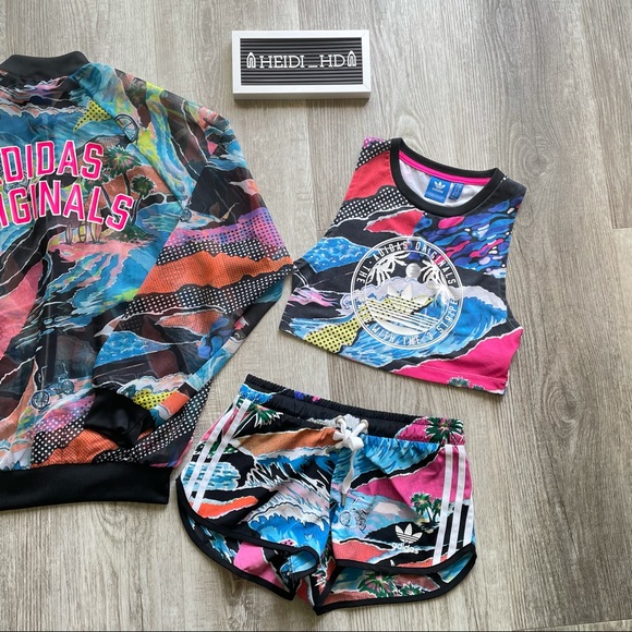Adidas Originals X Farm Beach Printed Set - Picture 4 of 11